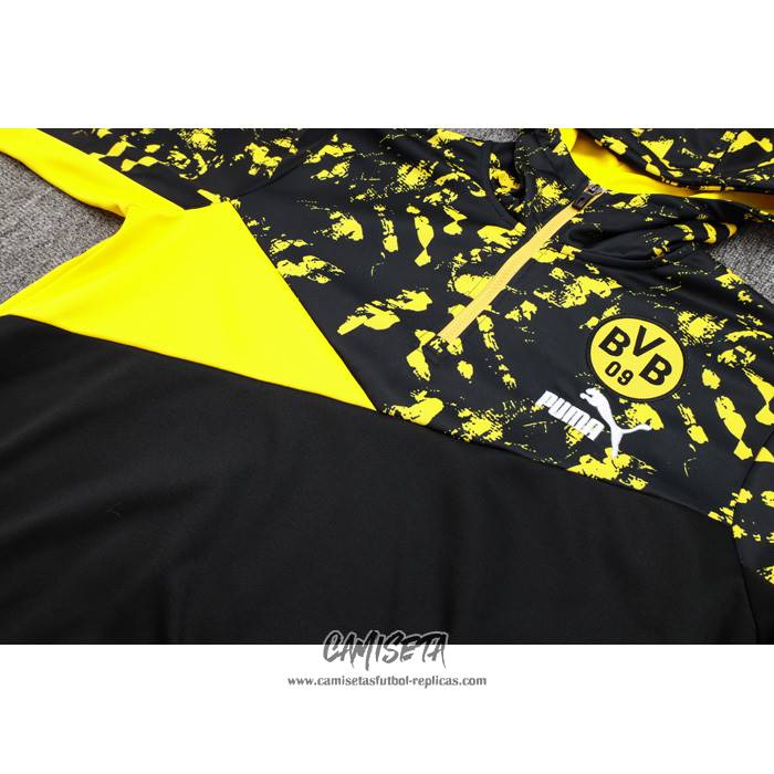 Chandal de Sudadera del Borussia Dortmund 2023-2024 Negro y Amarillo